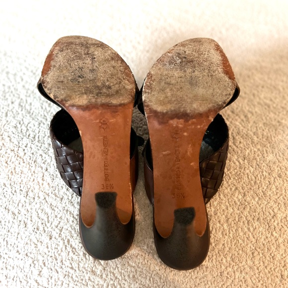 Vintage Bottega Veneta Intrecciato Leather Heeled Sandals - Picture 5 of 5